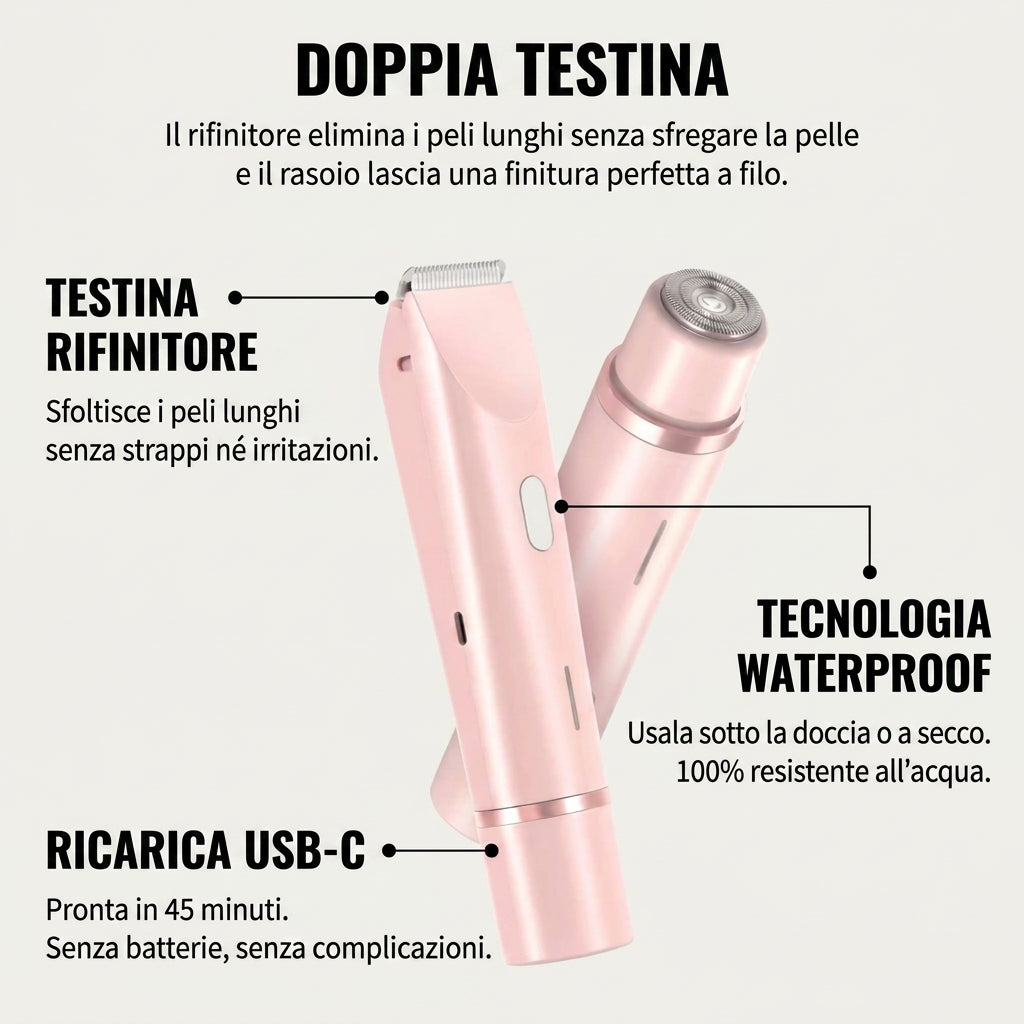 Rasoio Elettrico 2 in 1 Donna – Bikini e Corpo ONA™